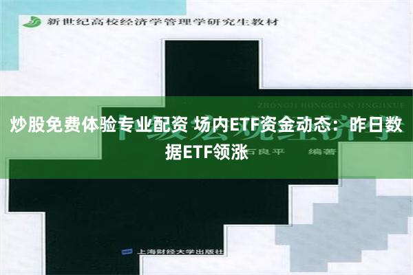炒股免费体验专业配资 场内ETF资金动态：昨日数据ETF领涨