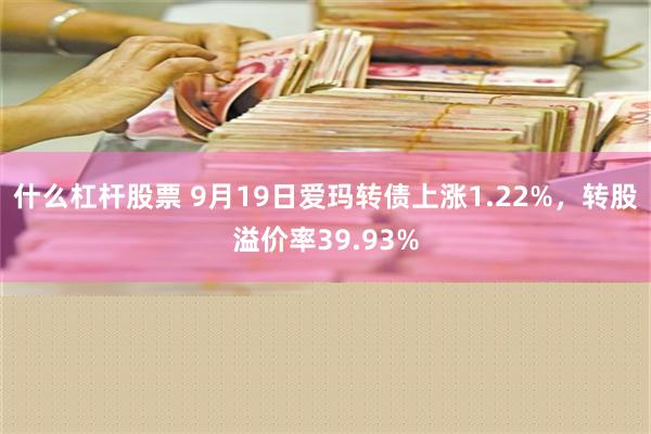 什么杠杆股票 9月19日爱玛转债上涨1.22%，转股溢价率39.93%