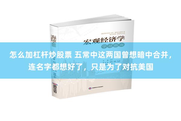 怎么加杠杆炒股票 五常中这两国曾想暗中合并，连名字都想好了，只是为了对抗美国