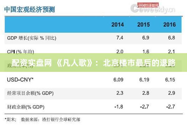 配资实盘网 《凡人歌》：北京楼市最后的退路