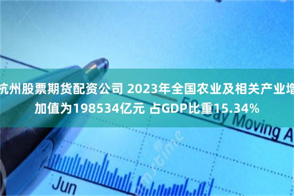 杭州股票期货配资公司 2023年全国农业及相关产业增加值为198534亿元 占GDP比重15.34%