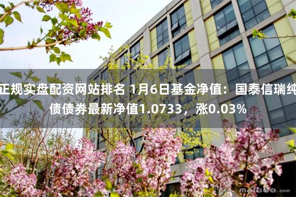 正规实盘配资网站排名 1月6日基金净值：国泰信瑞纯债债券最新净值1.0733，涨0.03%