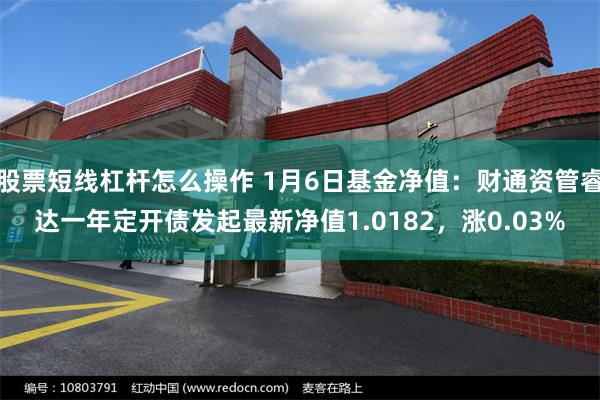 股票短线杠杆怎么操作 1月6日基金净值：财通资管睿达一年定开债发起最新净值1.0182，涨0.03%