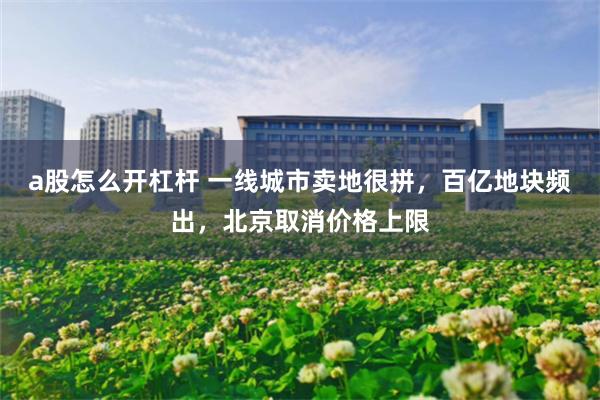 a股怎么开杠杆 一线城市卖地很拼，百亿地块频出，北京取消价格上限