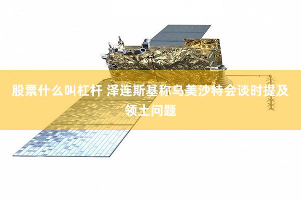 股票什么叫杠杆 泽连斯基称乌美沙特会谈时提及领土问题