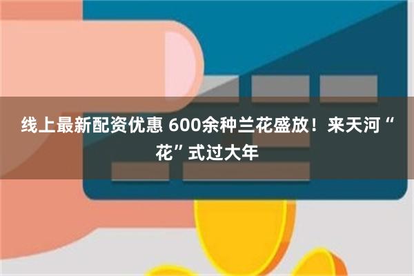 线上最新配资优惠 600余种兰花盛放！来天河“花”式过大年