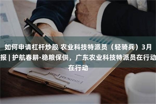 如何申请杠杆炒股 农业科技特派员（轻骑兵）3月报 | 护航春耕·稳粮保供，广东农业科技特派员在行动