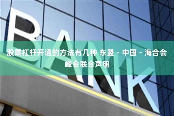 股票杠杆开通的方法有几种 东盟－中国－海合会峰会联合声明