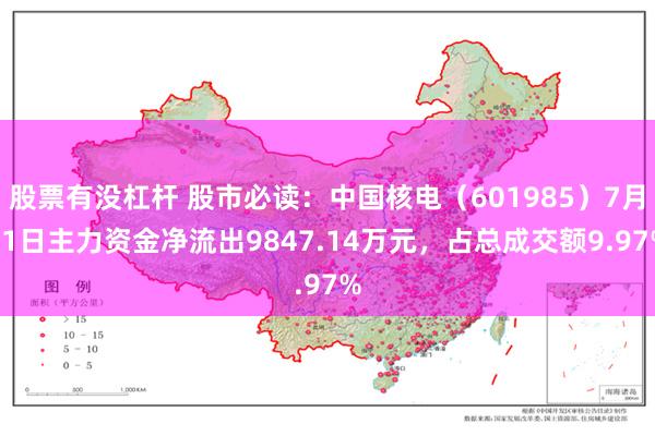 股票有没杠杆 股市必读：中国核电（601985）7月11日主力资金净流出9847.14万元，占总成交额9.97%