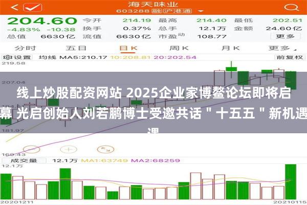 线上炒股配资网站 2025企业家博鳌论坛即将启幕 光启创始人刘若鹏博士受邀共话＂十五五＂新机遇