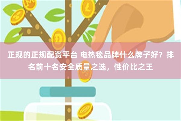 正规的正规配资平台 电热毯品牌什么牌子好？排名前十名安全质量之选，性价比之王
