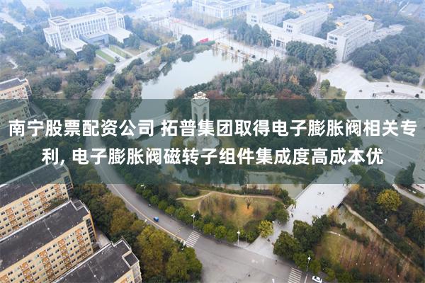 南宁股票配资公司 拓普集团取得电子膨胀阀相关专利, 电子膨胀阀磁转子组件集成度高成本优