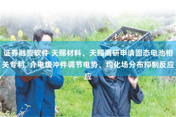 证券融资软件 天赐材料、天赐高研申请固态电池相关专利, 介电缓冲件调节电势、均化场分布抑制反应