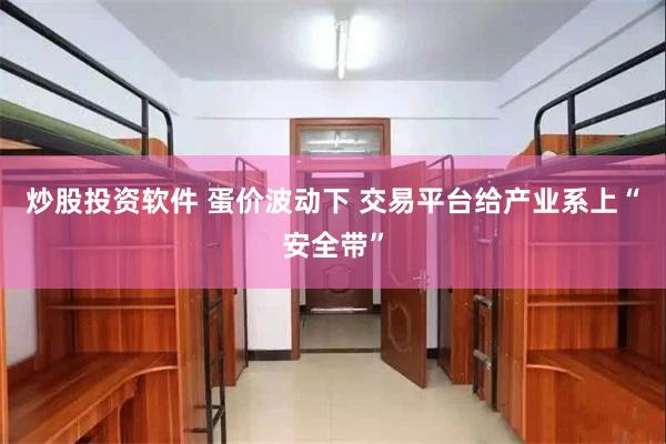 炒股投资软件 蛋价波动下 交易平台给产业系上“安全带”