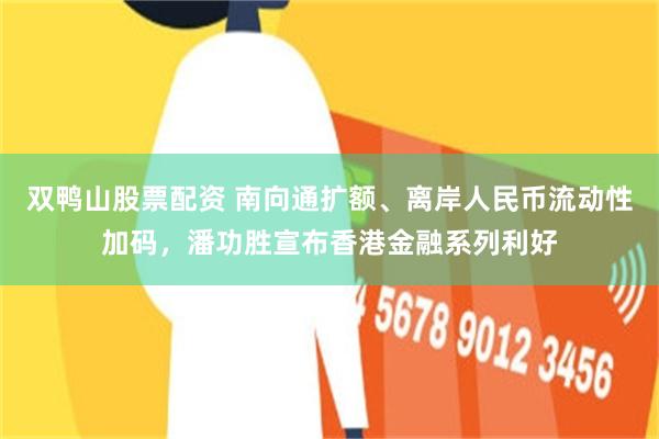双鸭山股票配资 南向通扩额、离岸人民币流动性加码，潘功胜宣布香港金融系列利好