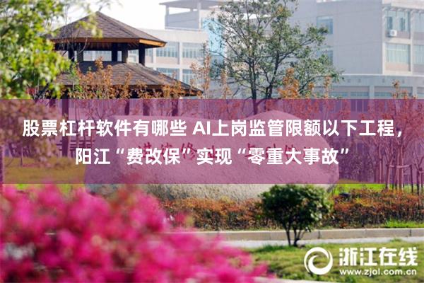 股票杠杆软件有哪些 AI上岗监管限额以下工程，阳江“费改保”实现“零重大事故”