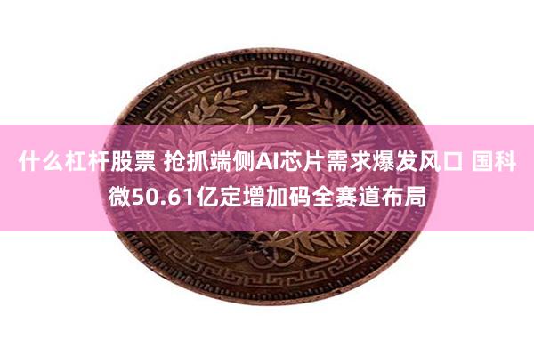 什么杠杆股票 抢抓端侧AI芯片需求爆发风口 国科微50.61亿定增加码全赛道布局