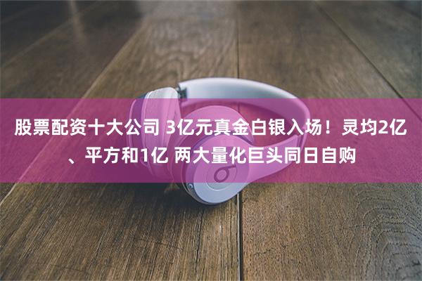 股票配资十大公司 3亿元真金白银入场！灵均2亿、平方和1亿 两大量化巨头同日自购