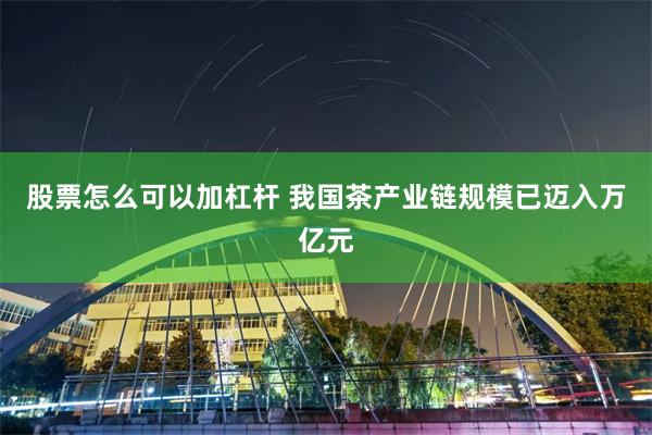 股票怎么可以加杠杆 我国茶产业链规模已迈入万亿元