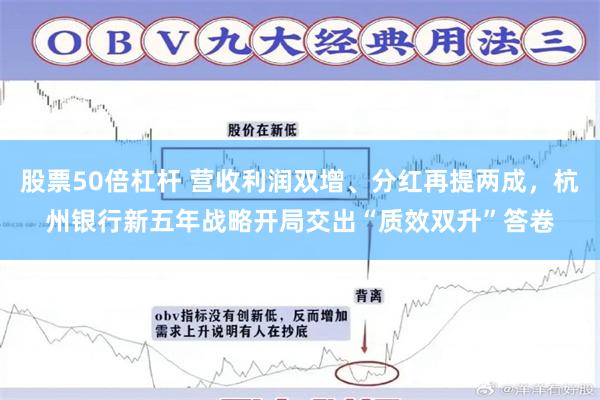股票50倍杠杆 营收利润双增、分红再提两成，杭州银行新五年战略开局交出“质效双升”答卷