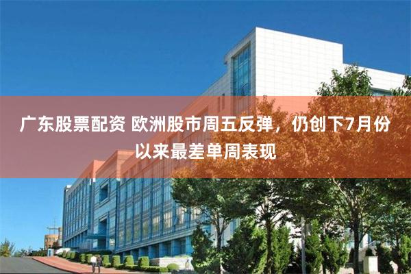 广东股票配资 欧洲股市周五反弹，仍创下7月份以来最差单周表现