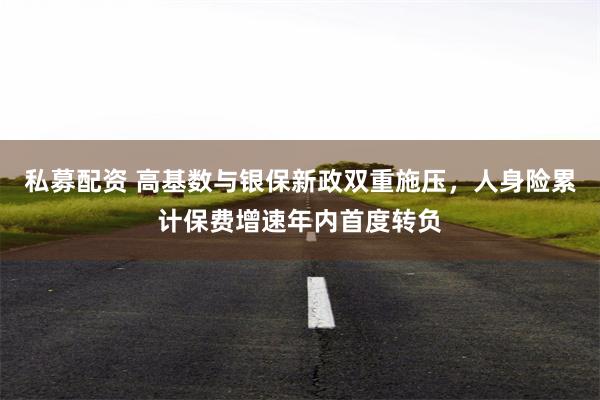 私募配资 高基数与银保新政双重施压，人身险累计保费增速年内首度转负